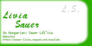 livia sauer business card